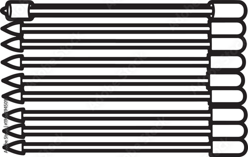 Black metal gate with decorative lattice pattern and vertical bars Vector