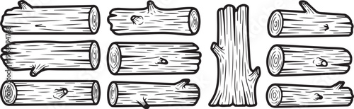 Sketch of various classic and vintage car models in profile view Vector