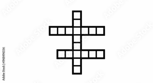 Abstract geometric pattern formed by interconnected squares, resembling a crossword grid