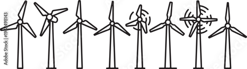 A collection of eight distinct abstract star shapes with varied designs and line weights Vector