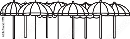 Detailed diagram of a truss bridge structure with vertical supports Vector