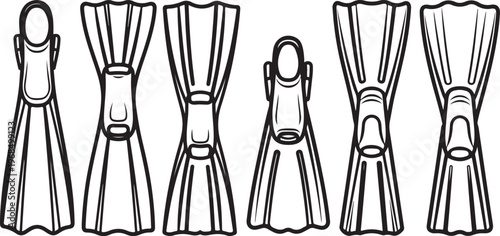 A collection of hand-drawn medieval style dress illustrations Vector