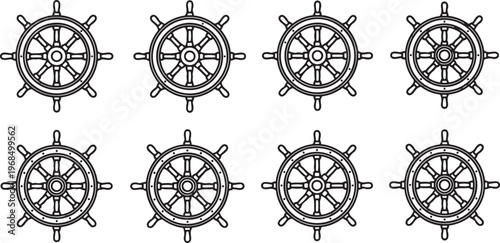 Mechanical gear configurations with central and peripheral connections Vector