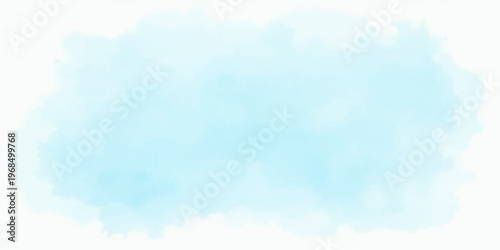 Abstract watercolor background featuring beautiful blue clouds and a bright summer sky in a clear heavenly atmosphere