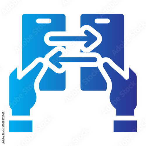 Mobile Data Transfer Gradient Icon