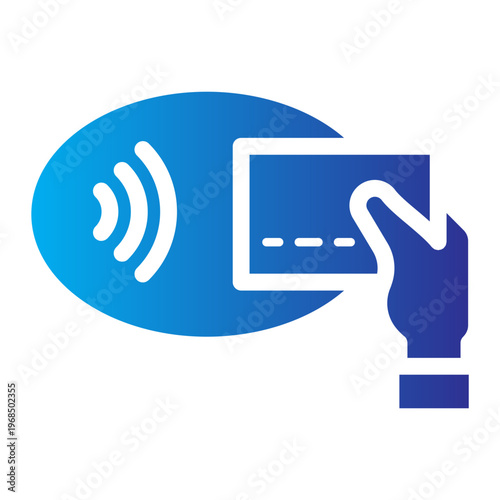 Credit Card Wireless Tap Gradient Icon