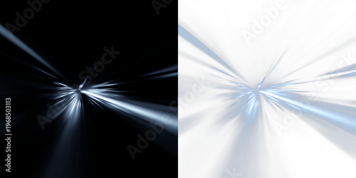 Φωτογραφία Bright light beams create a burst of energy on a clear background with a focus o