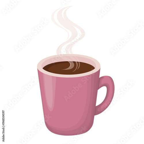Cute Cartoon Coffee Mug Vector Illustration