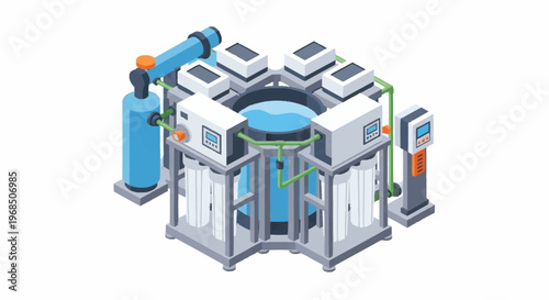 Modern Industrial Water Purification System Equipment.