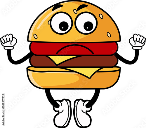 Cartoon Character Burger Illustration 