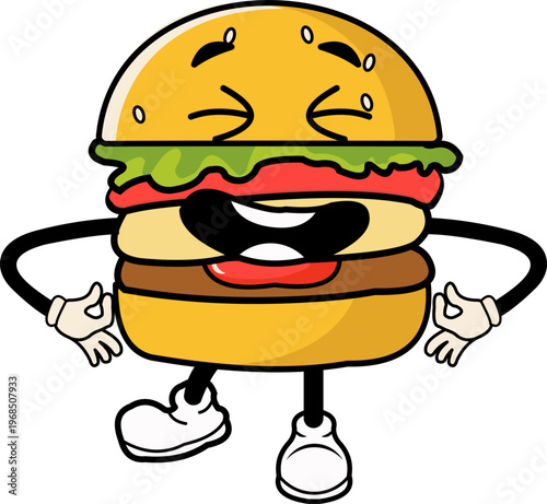 Cartoon Character Burger Illustration 