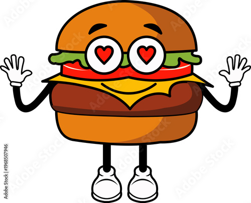 Cartoon Character Burger Illustration 