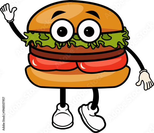 Cartoon Character Burger Illustration 
