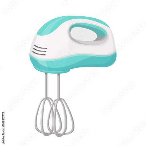 Cute Cartoon Hand Mixer Vector Illustration