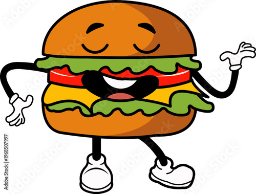 Cartoon Character Burger Illustration 