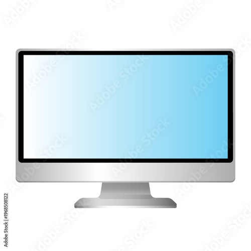 Computer Monitor Vector Illustration Gradient Color