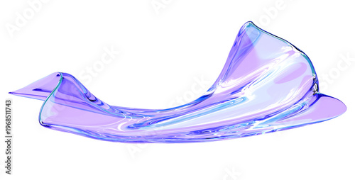 Holographic liquid glass abstract wave