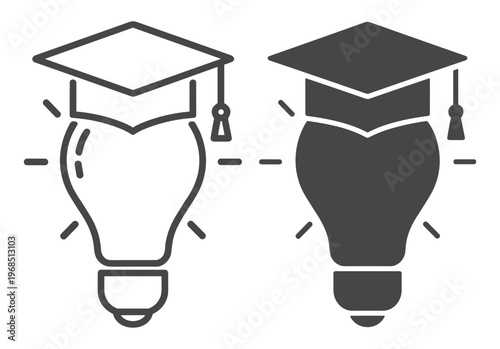 Light education study school knowledge icon on transparent background