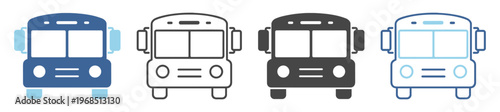 Bus vehicle travel school transport icon on transparent background