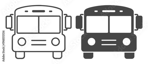 Bus vehicle travel transport silhouette icon on transparent background