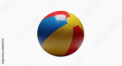Free Download Vibrant beach ball with bold colors isolated on transparent background perfect for summer themes - GFXLoad