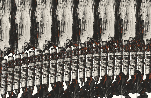 crowd of people in a row