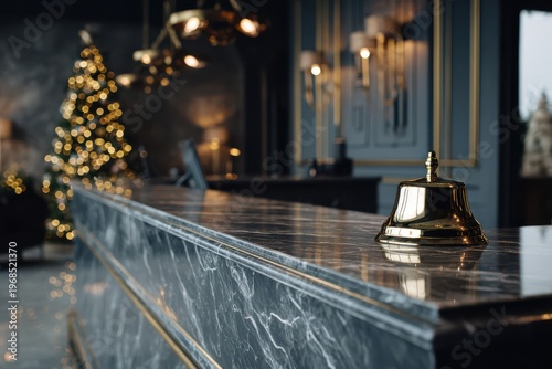 Charming elegant boutique hotel lobby