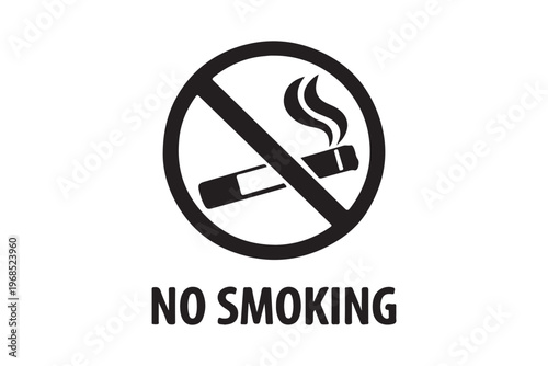 Smoking not allowed vector illustration for public areas.