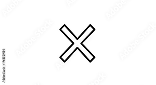 Close cancel icon X symbol line design