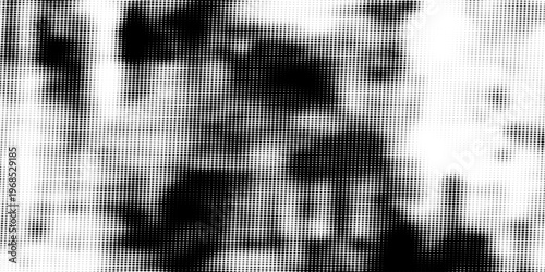 Abstract Gritty Halftone Ink Splash Monochrome Background