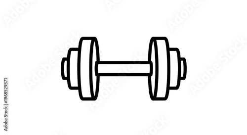 Dumbbell fitness gym icon line style