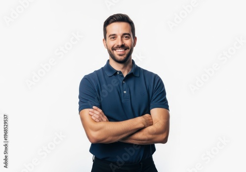 Confident smiling man with arms crossed