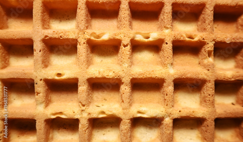 Belgian waffles texture. food background top view