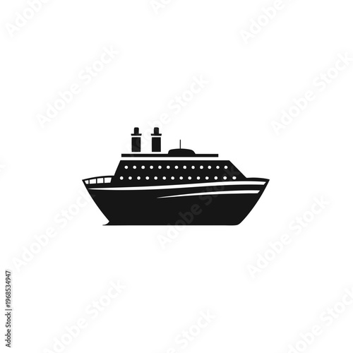 Modern cruise ship sailing on calm waters with passengers on deck