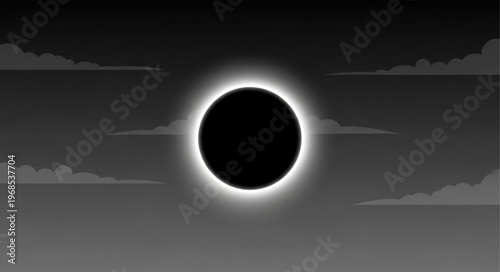 Total Solar Eclipse Celestial Event Occurring in the Sky.