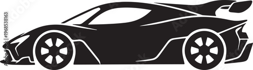 PrintFuturistic Concept Hypercar Supercar Silhouettes