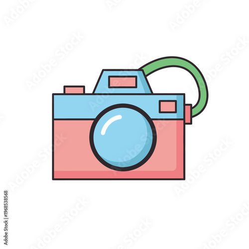 Retro Camera Illustration - Vintage Photography Icon
