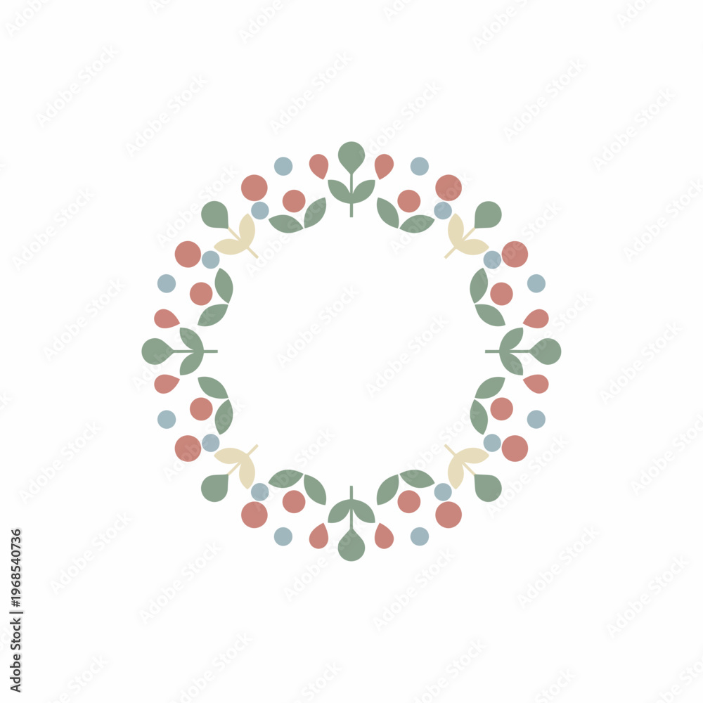 Obraz premium Floral wreath border design