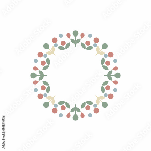 Floral wreath border design