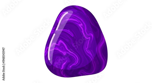A vibrant purple gemstone icon with a glossy finish, symbolizing luxury and creativity