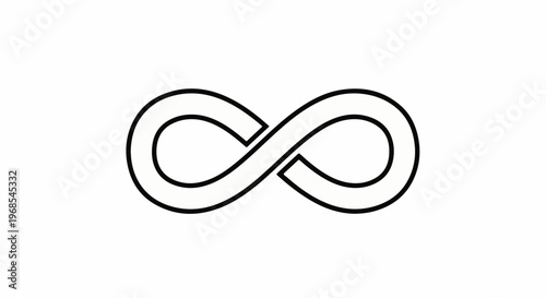 Clean, minimalist graphic of a double-lined infinity symbol on a white background