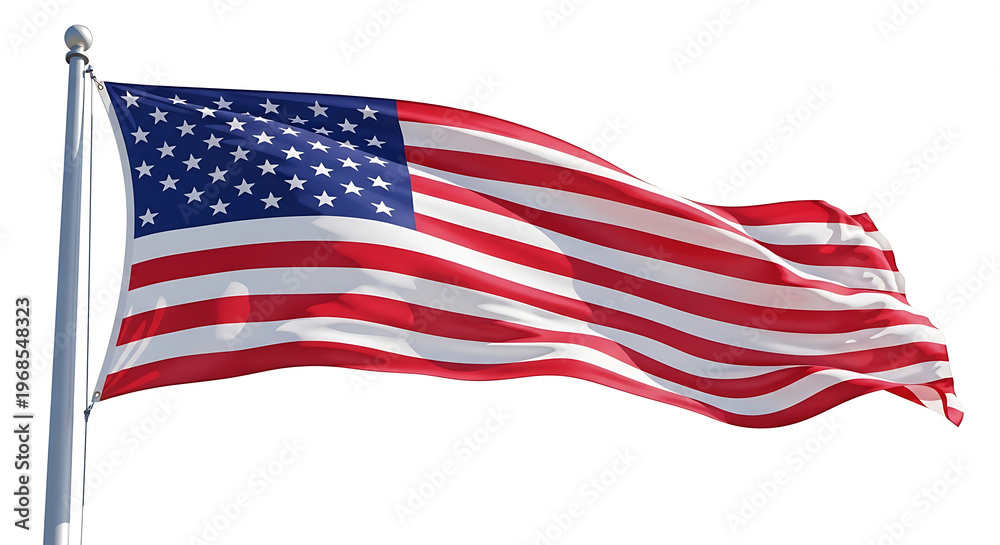 Obraz premium Usa 4 july celebration waving american flag symbolizing freedom and independence day festivities