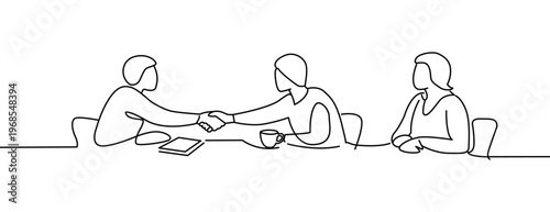 Business Handshake Collaboration Icon Vector Set