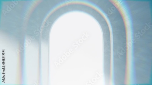 Fast Fly Through Hallway To Light