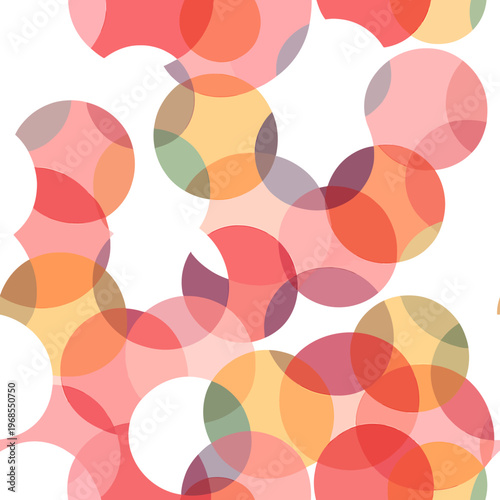 Colorful abstract overlapping circles pattern in pastel shades