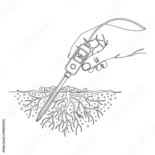 hand-drawn syringe injecting vaccine into t-shirt fabric with virus particles illustration