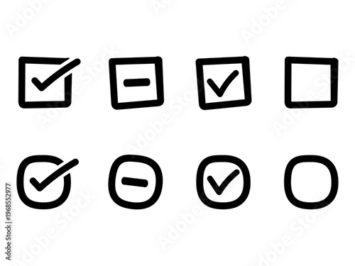 手書き風チェックボックス素材セット