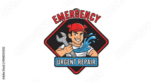 Emergency Plumber Urgent Repair Service Professional.