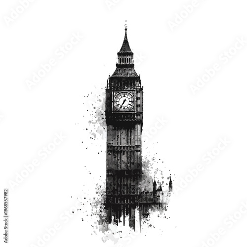 Illustration of Big Ben London Landmark.