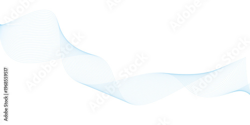 Abstract vector background with blue wavy lines. Blue wave background. Blue lines vector illustration. Curved wave. Abstract wave element.